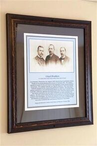 An early 1900's print of the three Lloyd brothers